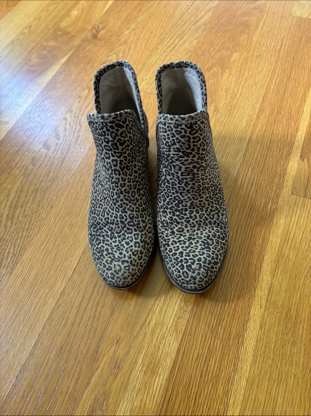 Lucky Brand Leopard Print Ankle Booties - Taupe & Black